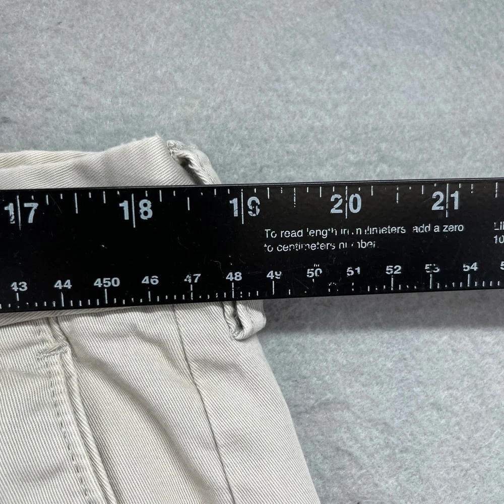 Haggar Straight Fit Chinos Mens 38x30 Khaki Tan Cotton Twill Casual Work Khakis